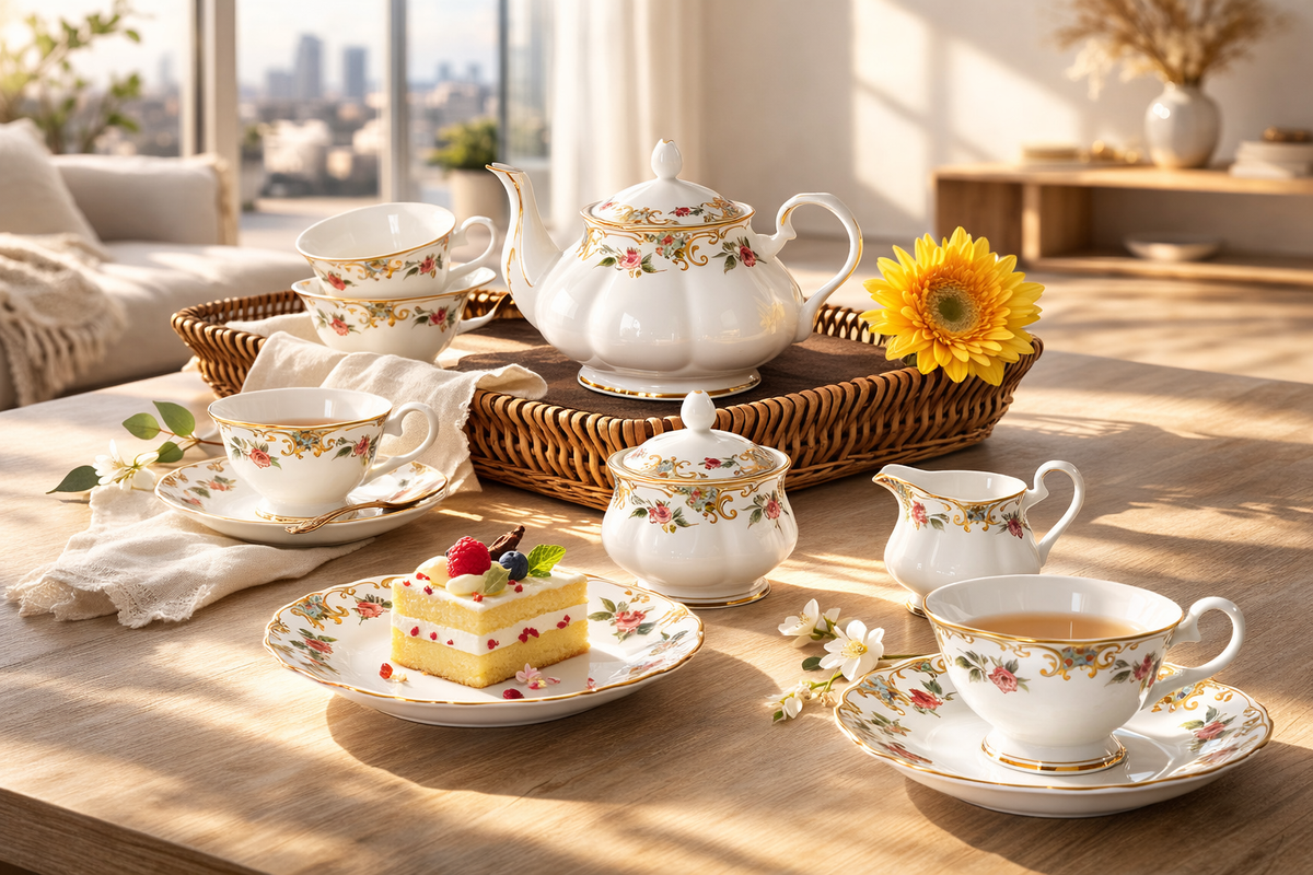 Elegant English Bone China Afternoon Tea Set: BestLeafTea