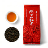 BESTLEAFTEA Taiwan Alishan Oolong Black Tea package with brewed tea and loose tea leaves