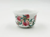 Vintage Hand-Drawn Peach Gongfu TeaCup