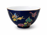 Porcelain Tea Cup with Butterfly and Floral Design