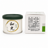 Wako Uji Matcha 20g tin and outer box showing Japanese product label and packaging details