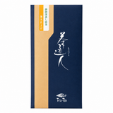 Shizuoka Fukamushi Sencha Japanese green tea 85g front package with navy and gold design