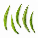 Close-up of Zhu Ye Qing green tea buds showing tender single-bud leaves on a clean white background