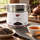 2025 Spring Picked Premium Da Hong Pao Dark Olong Tea/大红袍 - Tin 80g/2.8oz lifestyle scene - SKU LK-MPBQ-YOVK