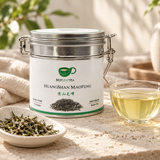 HuangShan MaoFeng Green Tea - 70g tea tin lifestyle scene - SKU 694026389579_L-2