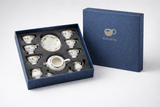 Luxury White & Gold Floral Tea/Coffee Set with gift box