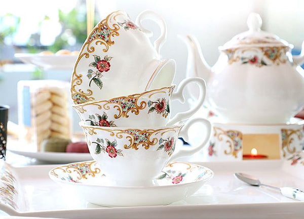 400ML European Bone China Teapot English Afternoon Tea Set Teapot