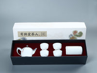 Chinese Traditional Teapot Kongfu Tea Set (1 teapot,4 cups, 1 tea tin)
