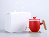 New Chinese Ceramic Style 13 Oz Tea Cup Mug With Infuser