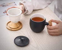 New Chinese Ceramic Style 13 Oz Tea Cup Mug With Infuser