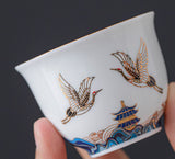 Traditional Gaiwan Tea Set Ceramic KongFu Porcelain gaiwan set