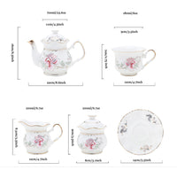 22 Piece Porcelain Tea Set English Afternoon Tea Set