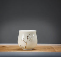 Chinese/Japanese Hand Paint Ceramic Teapot Tea Cup  Porcelain Tea Set (White)